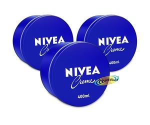 3x Nivea Creme All Purpose Face Body Moisturising Cream for Dry Skin Care 400ml