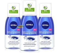 3x Nivea Double Effect Waterproof Eye Make Up Remover 125ml