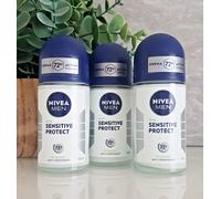 3x Nivea Men Sensitive Protect Roll-On Anti-Perspirant 50ml