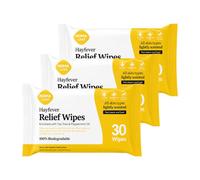 3x Noma Labs Hayfever Relief Wipes - 30 Wipes per Pack, 90 Wipes Total (160g per Pack, 480g Total)