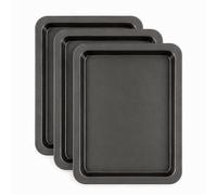 3X Non-Stick Baking Tray Bakeware Oven Sheet Roasting Tin 12 Inch