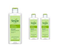 3x of 200ml Simple Kind to Skin Soothing Facial Toner with Multi-Vitamins