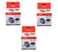 3x Original Canon Ink Printhead Cartridge BC-60 Black for BJC 7000 7100
