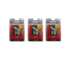 3x Original Lexmark Ink Cartridge 70 for 3200 5700 7000 7200 Z31