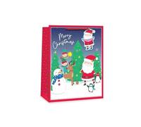 3x pack Gift Bag XMAS Kids Stanta Large (Includes gift tag with message Merry Christmas) pack of 3