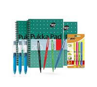 3x Pad A5 & 4x Highlighter & 4x Paper Mate Flair & 3x 4 Colour Pen Bic Multi One Size