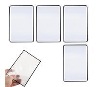 3X Page Magnifying Sheet for Reading, 4 Pcs Flat Magnifier Lay on Page Flexible Plastic Magnifiers Lenses, Full-Page Magnifying Glass for Reading Small Print, Maps, Books, Patterns (7'' x 4.7'')