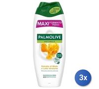 3x Palmolive Bath 750 Ml Naturals Milk & Honey Made In Italy