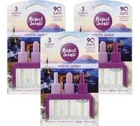3x Perfect Scents Plug In Air Freshener Refill 20ml - Mystical Japan - Compatible with 3volutions