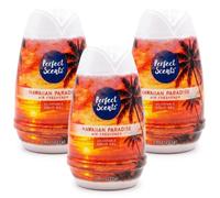 3x Perfect Scents Solid Gel Air Freshener - Hawaiian Paradise - (7.8oz/221g)