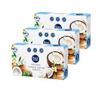 3x Perfect Scents Tumble Dryer Sheets 3x85g (40 Sheets per Pack, 120 Sheets) - Coconut