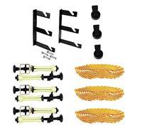 3x Pixapro 10kg Load Background Expansion Drive System For Cored Backgrounds Photography Lighting Studio Durable Drive Chain with 2x Triple Hook Brackets (Triple Holder Bracket Set)
