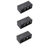 3X Poe Splitter Poe Injector Rj45 Dc 5.5mm x 2.1mm Input Passive Poe Adapter Connector for Ip Network Camera(Black)