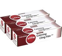 3x Premium Quality Kitchen Catering Cling Film Food Wrap (300M x 30cm)