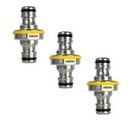 3X Pro Metal Double Male Hose End Connector