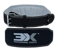 3X Professional Choice Genuine Leather Weight Lifting Belt 4” & 6” Powerlifting Belt for Squats, Deadlifts & Gym Training Adjustable Heavy-Duty Back Support for Men & Women (S/M/L/XL/XXL)