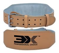 3X Professional Choice Genuine Leather Weight Lifting Belt 4” & 6” Powerlifting Belt for Squats, Deadlifts & Gym Training Adjustable Heavy-Duty Back Support for Men & Women (S/M/L/XL/XXL)