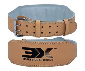 3X Professional Choice Genuine Leather Weight Lifting Belt 4” & 6” Powerlifting Belt for Squats, Deadlifts & Gym Training Adjustable Heavy-Duty Back Support for Men & Women (S/M/L/XL/XXL)
