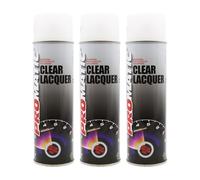 PROTOUCH 3x Promatic Clear Lacquer Spray, High Gloss Finish, 500ml, Fast Drying, Weatherproof, UV/Scratch/Impact Resistant