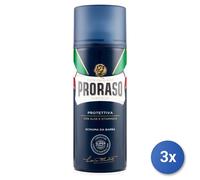 3x Proraso Protective Shaving Foam 400 Ml