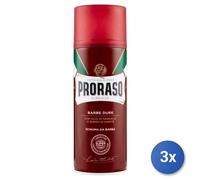 3x Proraso Shaving Foam Tough Beards 400 Ml
