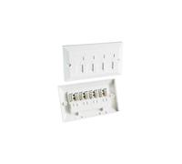 3x Quad CAT5e Data Wall Outlet Face Plate 4 Port RJ45 Ethernet Network Socket
