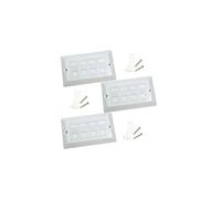 3x Quad CAT6 Data Wall Outlet Face Plate 4 Port RJ45 Ethernet Network Socket