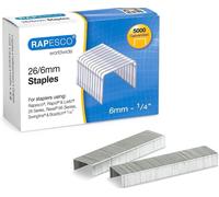 3x Rapesco S11662Z3 Galvanised Staples - 5000 x 26/6mm (15000)