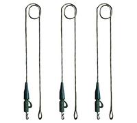 3x Ready Tied Leadcore Leaders Hybrid Lead Clip, Sleeve, QC Swivel for Carp Fishing (QC Swivel + Lead Clip)