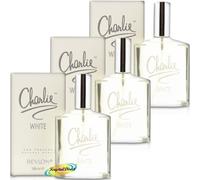3x Revlon Charlie WHITE EAU Fraiche Natural Spray 100ml Women's Fragrance