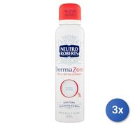 3x Roberts Deodorant Spray 150 Ml. Derma Zero