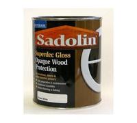 3x Sadolin Exterior Super White Superdec Gloss Opaque Wood Protection 1Ltr