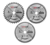 3X Saxton TCT Circular Wood Saw Blades 160mm x 20mm for Festool TS55 Bosch Makita Pack C
