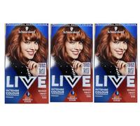 3x Schwarzkopf LIVE Intense Colour, Long Lasting Permanent Orange Copper Hair Dye, With Built-In Vibrancy Serum, Up To 70% Grey Coverage, Mango Twist 030