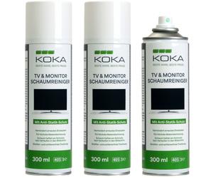 3X Set KOKA Cleaning Foam Spray Can Cleaner TV OLED LCD LED TFT Television
