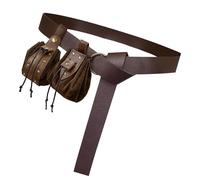 3X/Set Medieval Cosplay Set Belt Bag PU Leather Waist Bag Coin Purse Medieval Belt Decoration for Halloween
