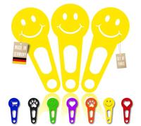 3x shopping cart chip that can be removed immediately as a key chain; 3 pieces in a set shopping cart release shopping cart unlocker; handmade 3D printing (Smiley, Yellow)
