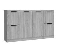 3x Sideboards Engineered Wood Cabinet Home Organiser Multi Colours vidaXL