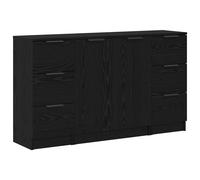 3x Sideboards Engineered Wood Cabinet Home Organiser Multi Colours vidaXL