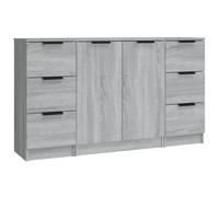 3x Sideboards Engineered Wood Cabinet Home Organiser Multi Colours vidaXL