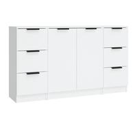 3x Sideboards Engineered Wood Cabinet Home Organiser Multi Colours vidaXL