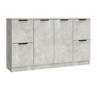 3x Sideboards Engineered Wood Cabinet Home Organiser Multi Colours vidaXL
