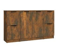 3x Sideboards Engineered Wood Cabinet Home Organiser Multi Colours vidaXL