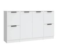 3x Sideboards Engineered Wood Cabinet Home Organiser Multi Colours vidaXL