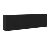 vidaXL Sideboard Black Oak 240 x 33 x 70 cm Engineered Wood, Black