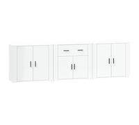 3x Sideboards Engineered Wood Cupboard Storage Cabinet Multi Colours vidaXL