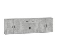 3x Sideboards Engineered Wood Cupboard Storage Cabinet Multi Colours vidaXL