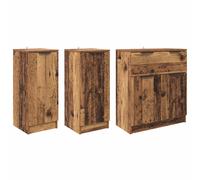 3x Sideboards Engineered Wood Home Organiser Storage Rack Multi Colours vidaXL