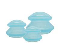 3X Silicone Cupping Set Vacuum Cupping Cup for Shoulder Arm Body Massage Blue