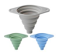 3X Silicone Kitchen Funnel,Folding Condiment Canning Filler,Large Foldable Kitchen Funnel For Cooking,Canning & Bottle Filling,Heat Resistant,Drip Free Design For Oil Changes,Liquids Trans